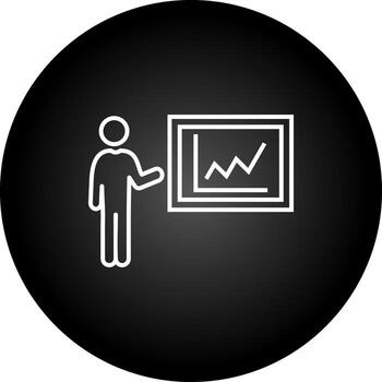 icono de línea de presentación vector