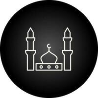 Prophet Mosque Line Icon vector