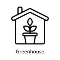 Greenhouse vector    outline Icon Design illustration. Agriculture  Symbol on White background EPS 10 File
