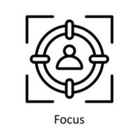 Focus  vector  outline Icon Design illustration. Time Management Symbol on White background EPS 10 File