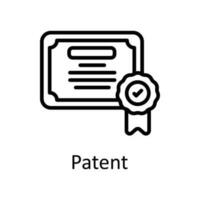 Patent vector    outline Icon Design illustration. Taxes Symbol on White background EPS 10 File