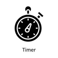 Timer vector  Solid Icon Design illustration. Time Management Symbol on White background EPS 10 File