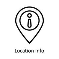 Location Info vector    outline Icon Design illustration. Location and Map Symbol on White background EPS 10 File