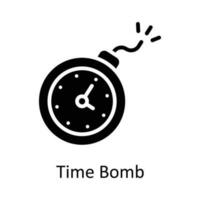 Time Bomb  vector  Solid Icon Design illustration. Time Management Symbol on White background EPS 10 File