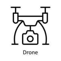 Drone  vector    outline Icon Design illustration. Agriculture  Symbol on White background EPS 10 File