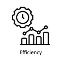 Efficiency vector  outline Icon Design illustration. Time Management Symbol on White background EPS 10 File