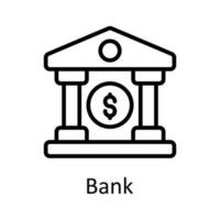 Bank vector    outline Icon Design illustration. Taxes Symbol on White background EPS 10 File