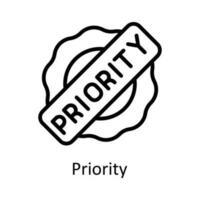 Priority  vector  outline Icon Design illustration. Time Management Symbol on White background EPS 10 File