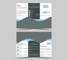 Trifold brochure design and vector template.