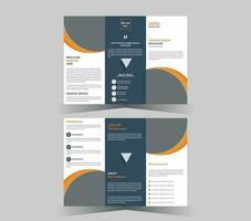 Trifold brochure design and vector template.