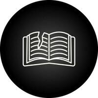 Teared Book Line Icon vector