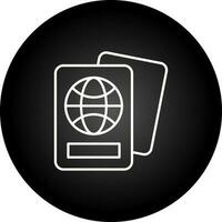 Passport Line Icon vector