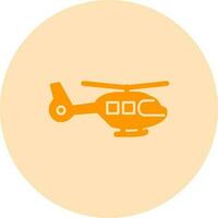 icono de línea de helicóptero vector