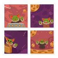 Magical Fiction Character From Outer Space vector