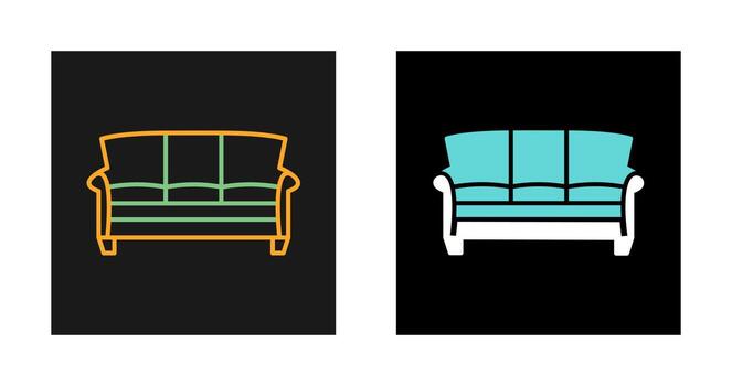 icono de vector de sofá grande