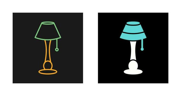 Lamp with stand Vector Icon