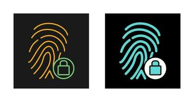 Fingerprint Lock Vector Icon