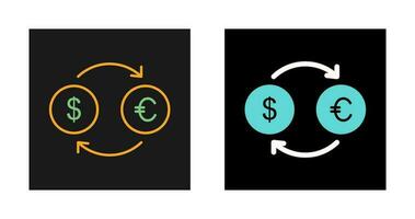 icono de vector de dólar a euro