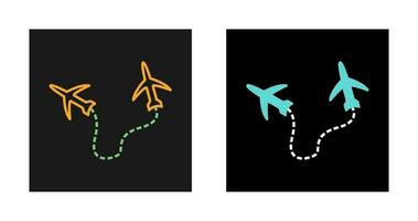 Round Travel Flights Vector Icon