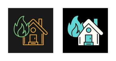 House On Fire Vector Icon