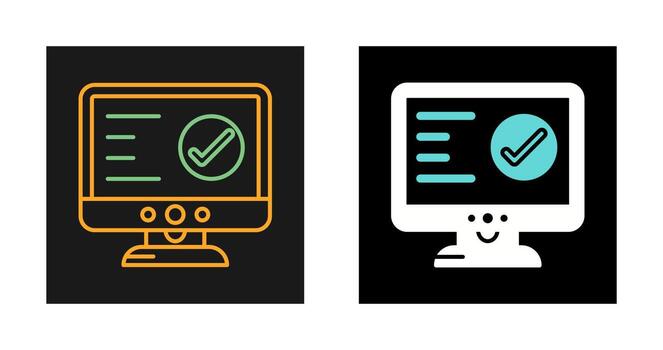 Check Lcd Vector Icon