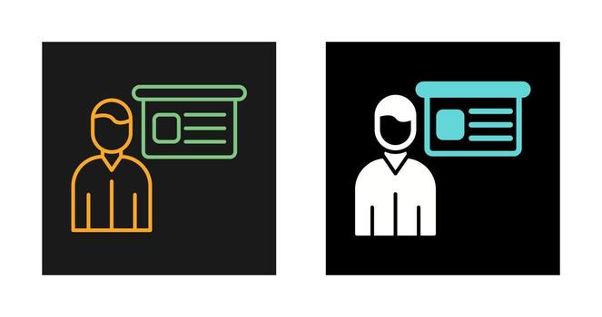 icono de vector de enseñanza