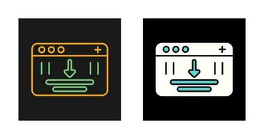 Browser Downloading Vector Icon