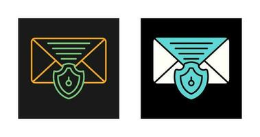 icono de vector de protección de correo