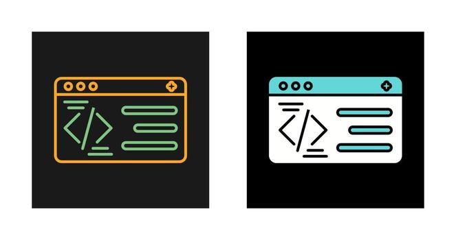 icono de vector de programación