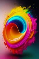 Colorful and Fluid Shapes on an Abstract Background photo