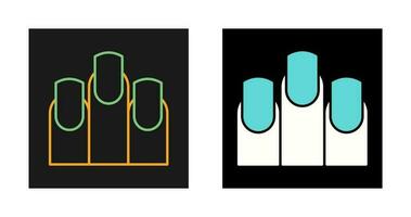 icono de vector de uñas