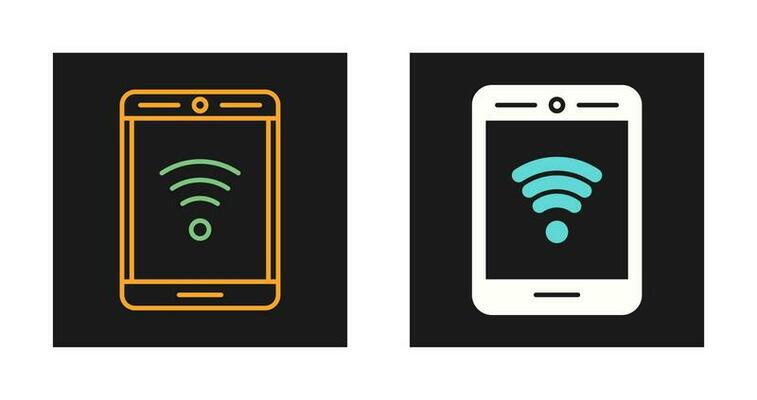 Phone With Signal Vector Icon