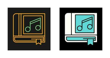 icono de vector de libro de música