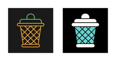 icono de vector de cubo de basura