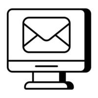 Conceptual linear design icon online mail vector