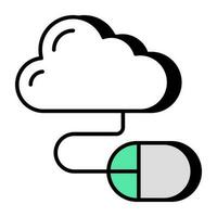 Modern design icon of cloud click vector
