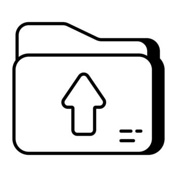 A unique design icon of folder upload vector
