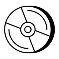 icono de descarga premium de disco compacto vector