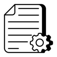 A unique design icon of file setting vector