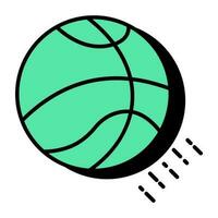 Editable design icon of basketball vector