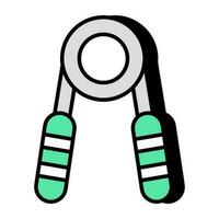 An editable design icon of hand gripper vector