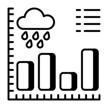 A unique design icon of weather analytics vector