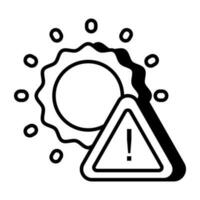 Vector design of weather alert, linear icon