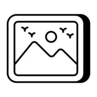 Photo icon, editable vector