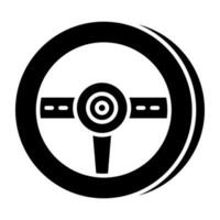 A game controller wheel, icon of steering vector