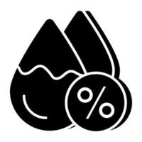 Conceptual solid design icon of humidity vector