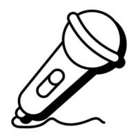 moderno diseño icono de canto mic vector