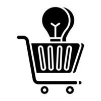 icono de carrito de compras, vector editable