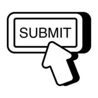 A modern design icon of submit button vector