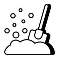 Editable design icon of digging vector